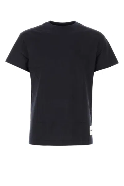 Jil Sander Midnight Blue Cotton T-shirt Set In 402