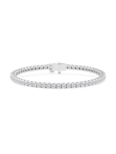 Saks Fifth Avenue Women's 14k White Gold & 5.00 Tcw Round Lab-grown Diamond Tennis Bracelet In 6 Tcw