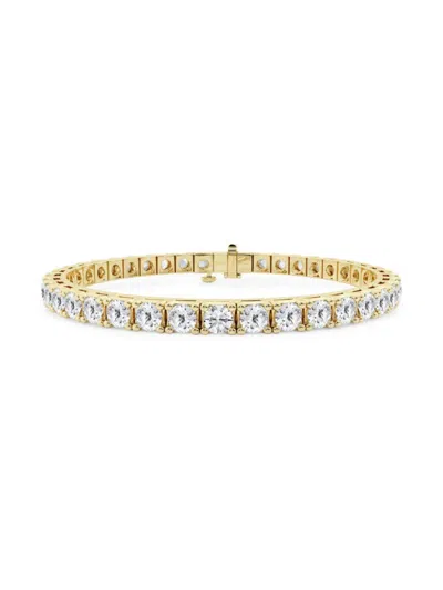 Saks Fifth Avenue Women's 14k Yellow Gold & Lab-grown Diamond 4-prong Tennis Bracelet/5-20 Tcw In 10 Tcw