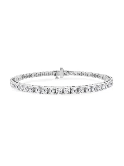 Saks Fifth Avenue Women's Platinum & Lab-grown Diamond 4-prong Tennis Bracelet In 5 Tcw