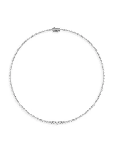 Saks Fifth Avenue Women's Platinum & Lab-grown Diamond Tennis Necklace In 7 Tcw