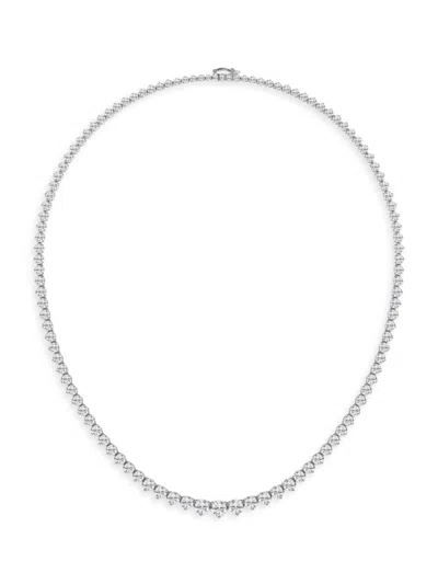 Saks Fifth Avenue Women's Platinum & Lab-grown Diamond Tennis Necklace In 20 Tcw