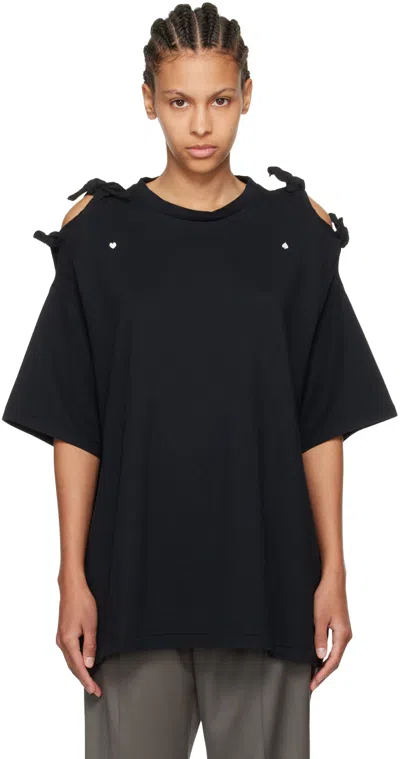 Undercover Knotted Cotton T-shirt In Black