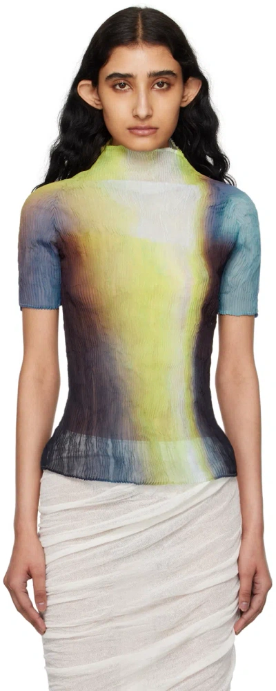Issey Miyake Colourful Twist Colourful T-shirt In Navy/midnight Blue