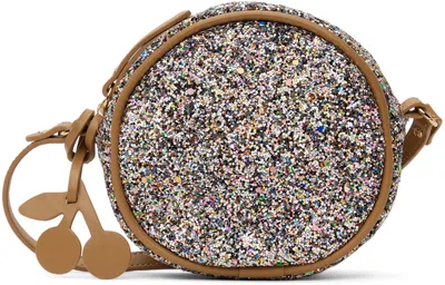 Bonpoint Kids' Gomette Glitter-detail Shoulder Bag In Brown