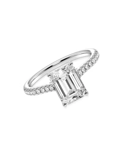 Saks Fifth Avenue Women's 14k White Gold & 2.25 Tcw Lab-grown Diamond Engagement Ring