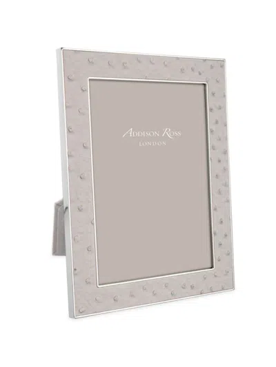 Addison Ross Faux Ostrich Frame In Mist Silver