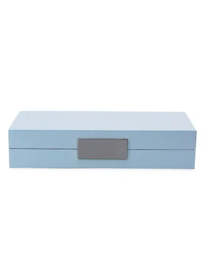 Addison Ross High-gloss Hinged Box In Powder Blue