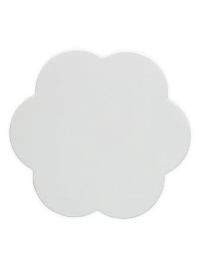 Addison Ross 4-piece Scalloped Coasters Set In White