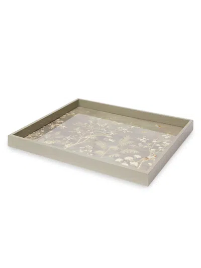 Addison Ross Chinoiserie Lacquer Tray In Grey