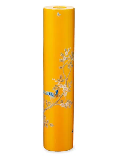 Addison Ross Chinoirserie Candle Stick In Yellow