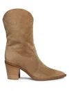 Gianvito Rossi Women's Denver 70mm Suede Boots In Camel