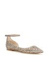 JIMMY CHOO Glitter Lucy Ballerinas,LUCYFLATSAOANTGD