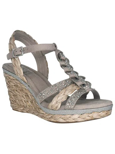 Impo Women's Oliza Memory Foam Platform Wedge Sandals In Simply Taupe