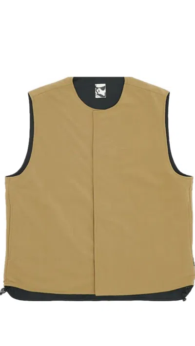 Gr10k Ibq Thin Padded Vest In Senape