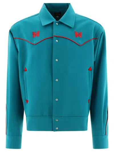 Needles "piping Cowboy" Jacket In Blue