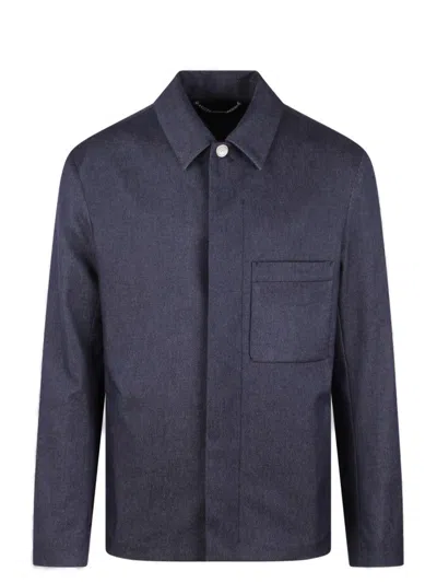 Dior Icon Collared Jacket In Blue