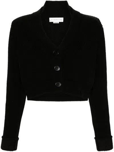Victoria Beckham V-neck Cropped Cardigan In Black