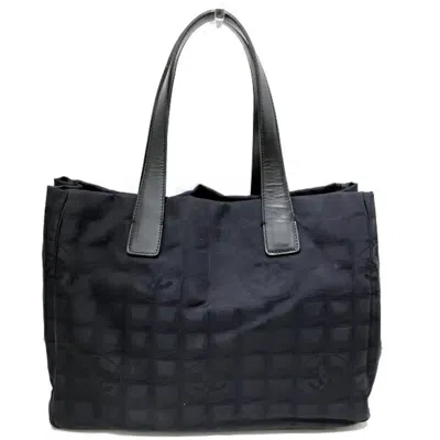 Pre-owned Chanel Travel Line Black Synthetic Tote Bag ()