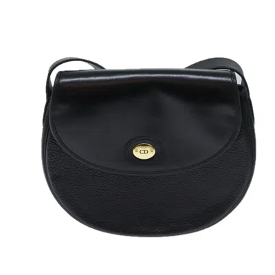 Dior Black Leather Shoulder Bag ()