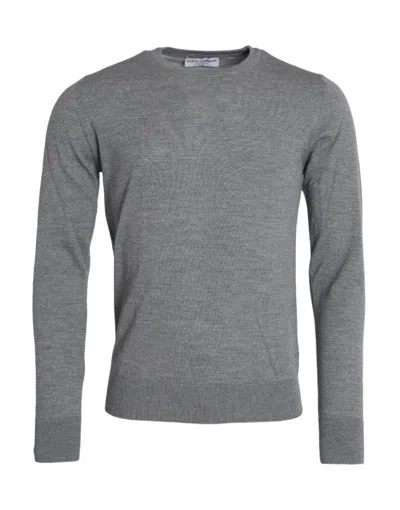 Dolce & Gabbana Ash Gray Wool Crew Neck Pullover Sweater