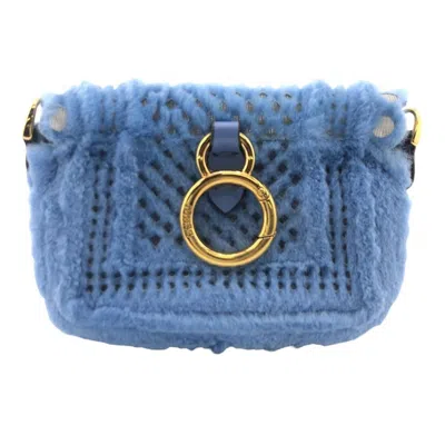 Fendi -- Blue Fur Clutch Bag ()