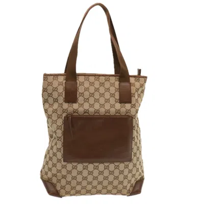 Gucci -- Brown Canvas Tote Bag ()