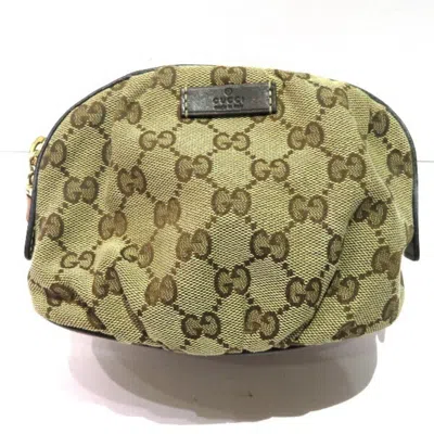 Gucci Bamboo Yellow Canvas Clutch Bag ()