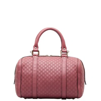Gucci Ssima Pink Leather Shoulder Bag ()