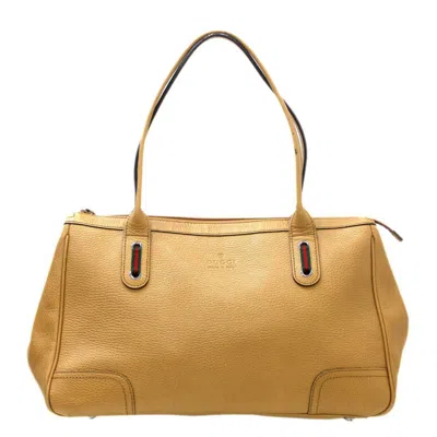 Gucci Sherry Beige Leather Shoulder Bag ()