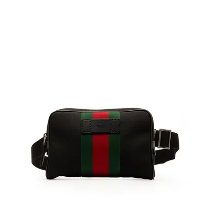 Gucci Sherry Black Canvas Clutch Bag ()