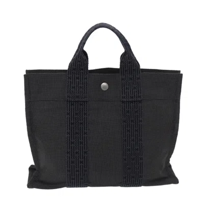 Hermes Hermès Toto Grey Canvas Tote Bag () In Black