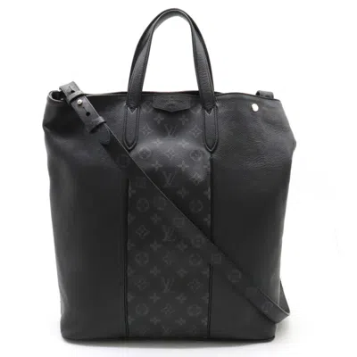 Pre-owned Louis Vuitton Eclipse Black Leather Tote Bag ()
