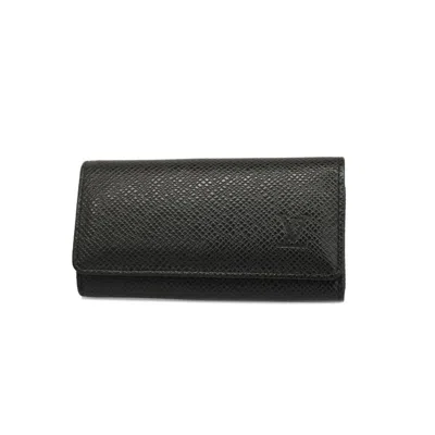 Pre-owned Louis Vuitton Multiclés 4 Black Leather Wallet  ()