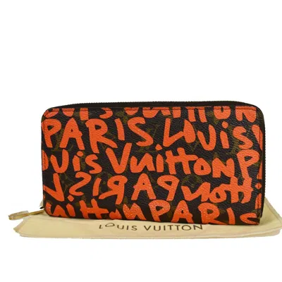 Pre-owned Louis Vuitton Zippy Wallet Orange Canvas Wallet  ()