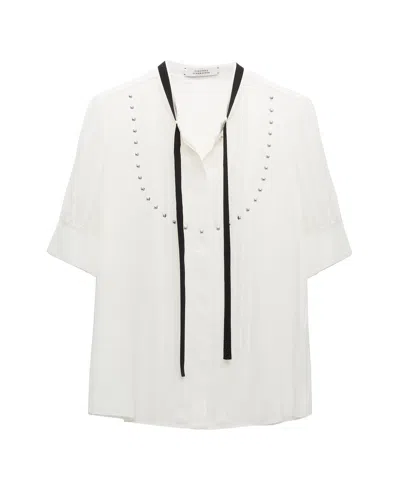 Dorothee Schumacher Beauty Pleated Shirt In White