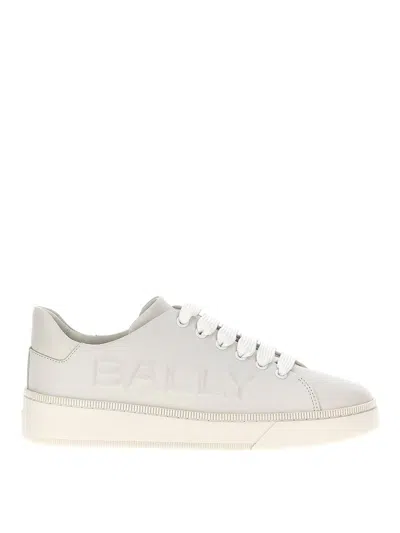Bally Round Toe Lace-up Sneakers In White