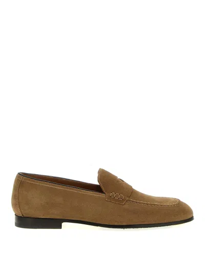 Doucal's Suede Loafers Beige