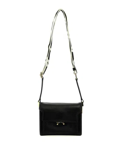 Marni Trunk Soft Mini Shoulder Bag In Black