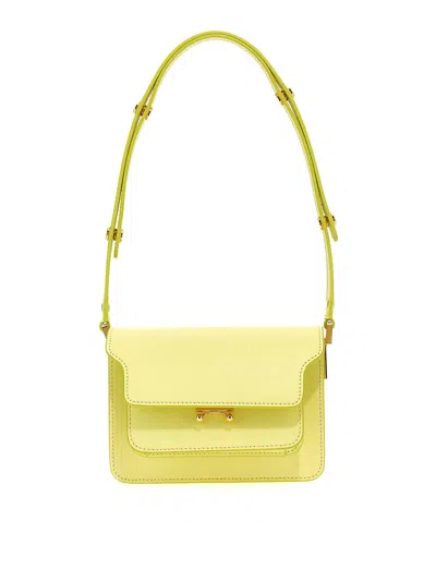 Marni Trunk Mini Shoulder Bag In Yellow