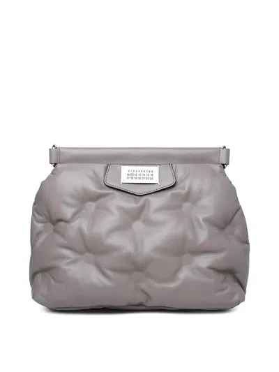Maison Margiela Glam Slam Taupe Nappa Leather Crossbody Bag In Grey