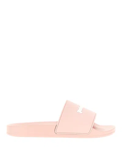 Palm Angels Essential Logo Sandals Pink In Nude & Neutrals