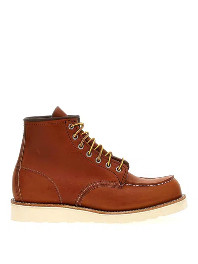 Red Wing Shoes Classic Moc Boots, Ankle Boots In Brown