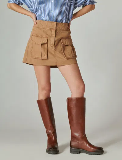 Lucky Brand Women's Cotton Clean Cargo Mini Skirt In Beige