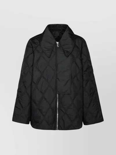 Ganni Quilted Jacket In Black