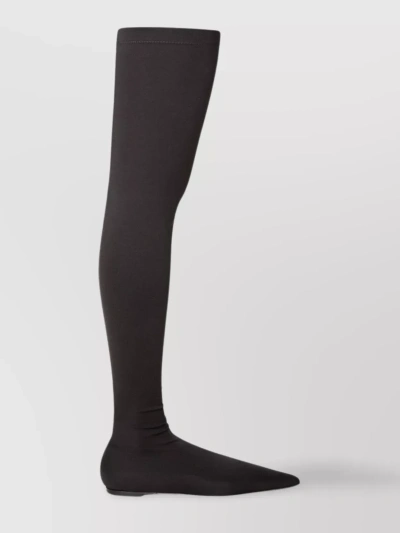 Dolce & Gabbana Stretch Over-the-knee Sock Boots In Black