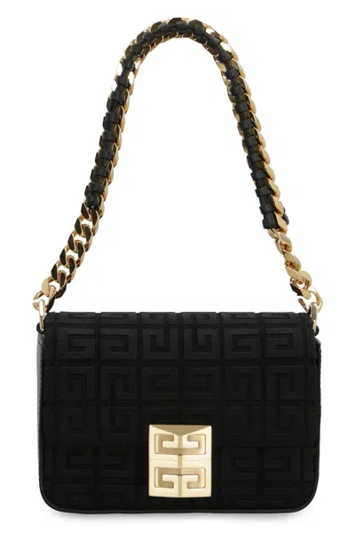 Givenchy Embroidered Canvas 4g Handbag In Black