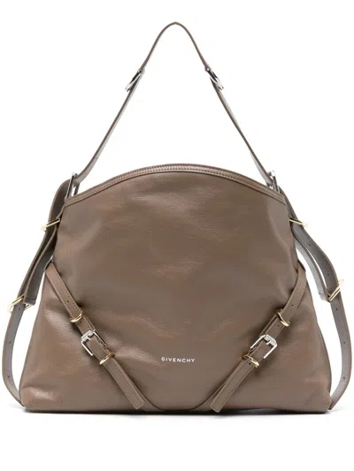 Givenchy Leather Crossbody Bag In Taupe