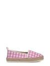 Dondup Pink/white Checked Espadrilles In Pink - White