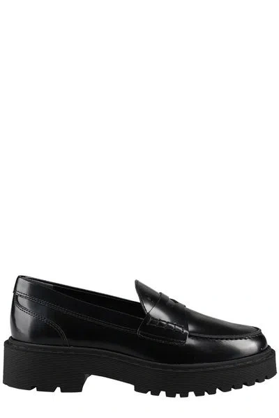 Hogan H543 Patent Leather Loafer In Black